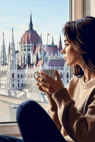Portret kawowy przy Parliamente