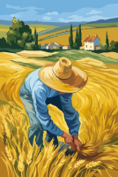 Arató a búzamezőn (gobelin)