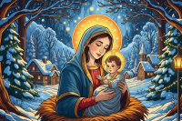 Zimowa Madonna z dzieckiem