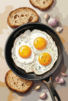 Jaj, tojás hímzés reggeli